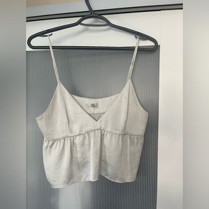 Artzia white cropped blouse